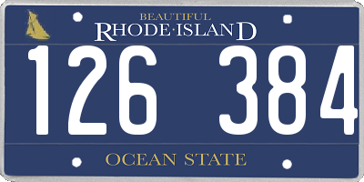 RI license plate 126384