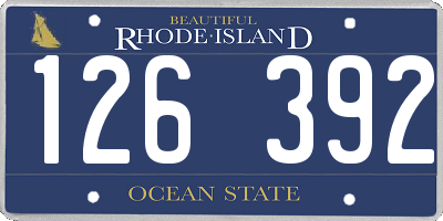 RI license plate 126392