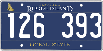 RI license plate 126393