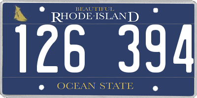 RI license plate 126394