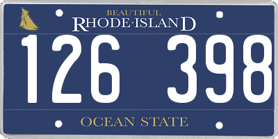 RI license plate 126398