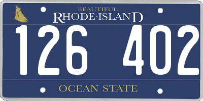 RI license plate 126402