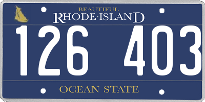 RI license plate 126403