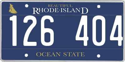 RI license plate 126404