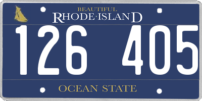 RI license plate 126405