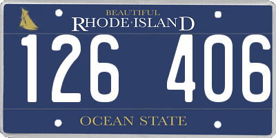 RI license plate 126406