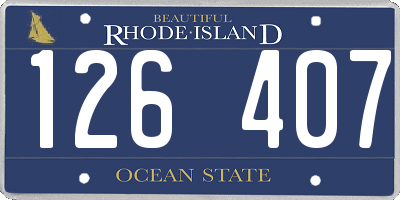RI license plate 126407