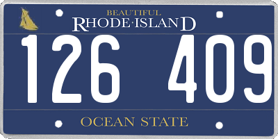 RI license plate 126409