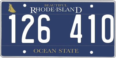 RI license plate 126410
