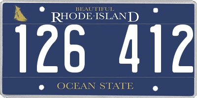 RI license plate 126412
