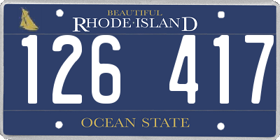 RI license plate 126417