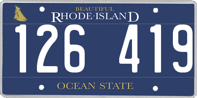 RI license plate 126419