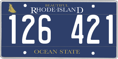 RI license plate 126421