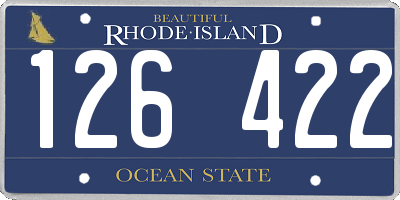 RI license plate 126422