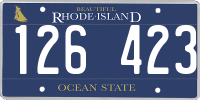 RI license plate 126423
