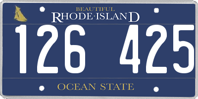 RI license plate 126425