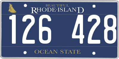 RI license plate 126428
