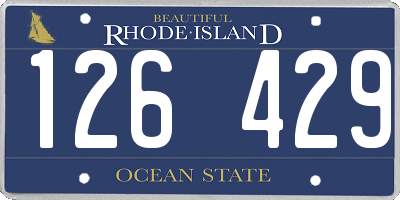 RI license plate 126429