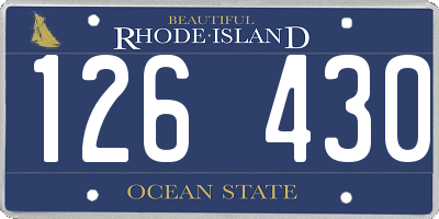 RI license plate 126430