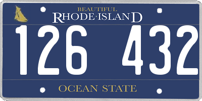 RI license plate 126432