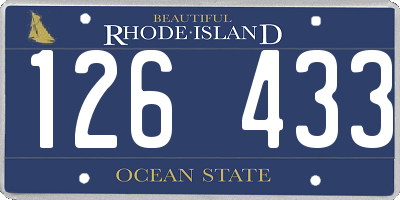 RI license plate 126433