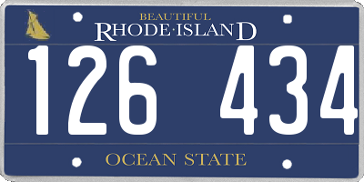 RI license plate 126434
