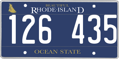 RI license plate 126435