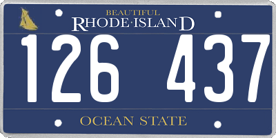 RI license plate 126437