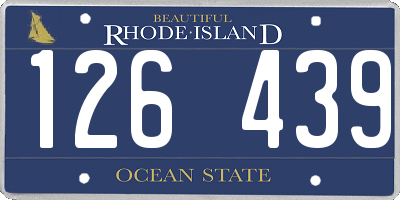 RI license plate 126439