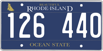 RI license plate 126440