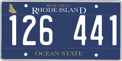 RI license plate 126441