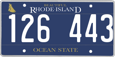 RI license plate 126443