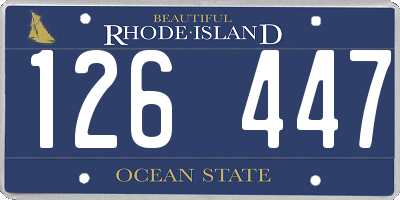 RI license plate 126447