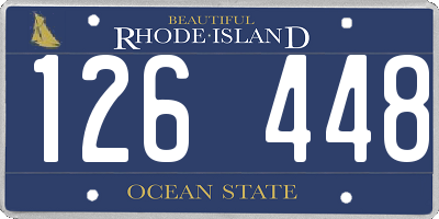 RI license plate 126448