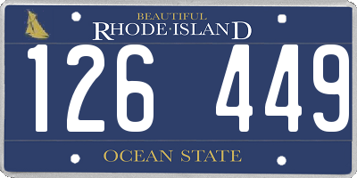 RI license plate 126449