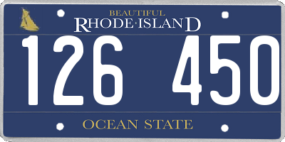 RI license plate 126450