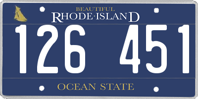 RI license plate 126451