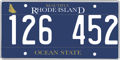 RI license plate 126452