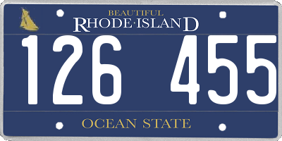 RI license plate 126455