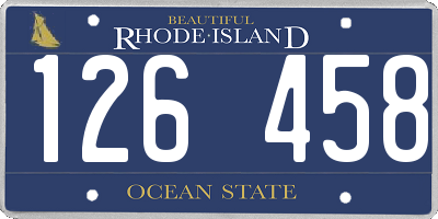 RI license plate 126458