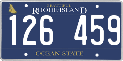 RI license plate 126459