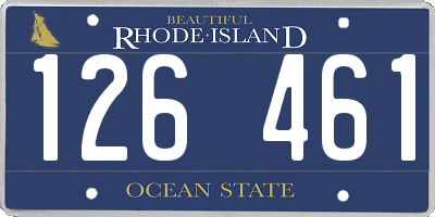 RI license plate 126461