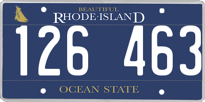 RI license plate 126463