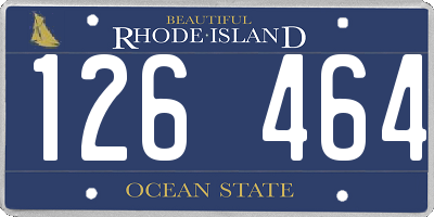 RI license plate 126464