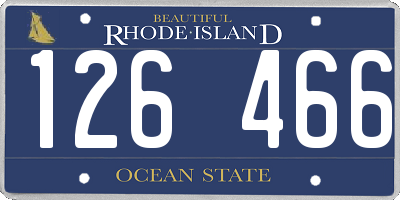 RI license plate 126466