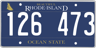 RI license plate 126473
