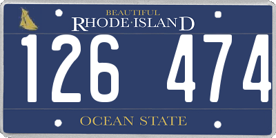RI license plate 126474
