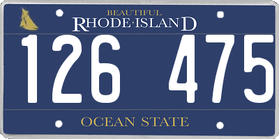 RI license plate 126475