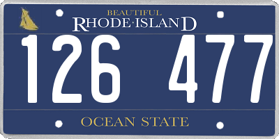 RI license plate 126477