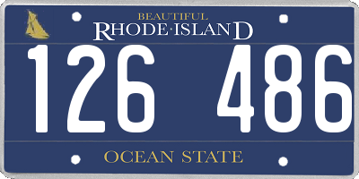 RI license plate 126486